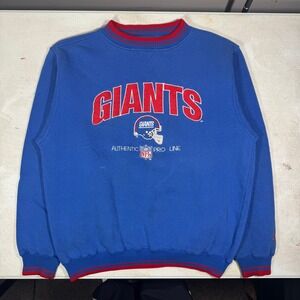 Vintage 90s Logo Athletic New York Giants Embroidered NFL Crewneck Sweatshirt L